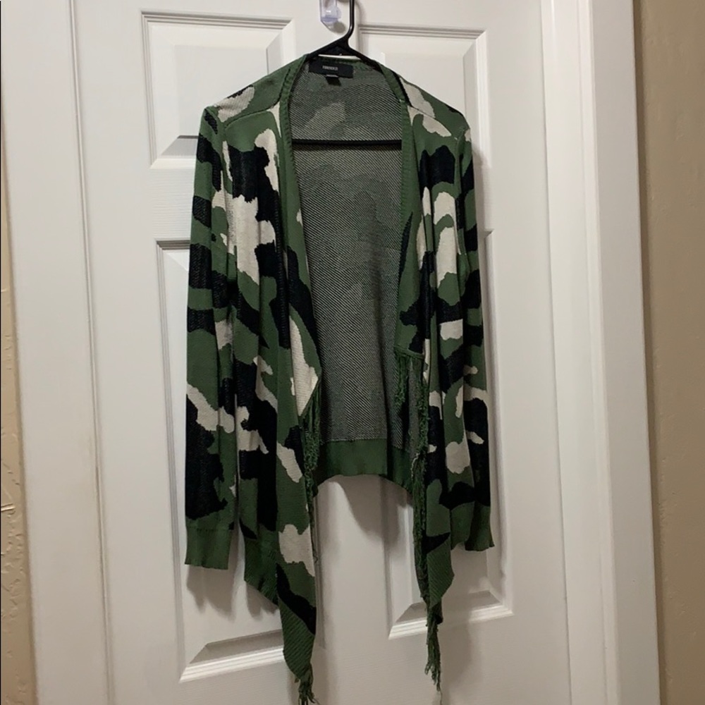 Forever 21 Camo Cardigan